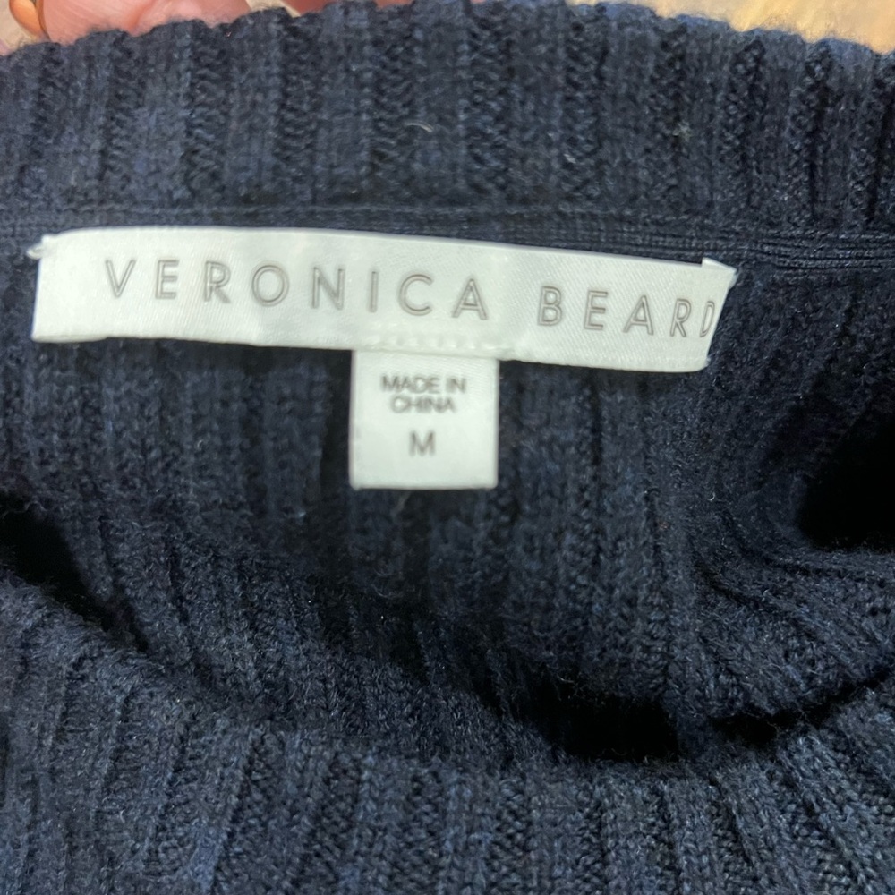 Veronica Beard Navy and Plaid Women's Sweater - Picture 6 of 6
